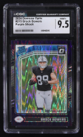 Brock Bowers 2024 Panini Donruss Optic Purple Shock RR #215 RC (CGC 9.5) at PristineAuction.com