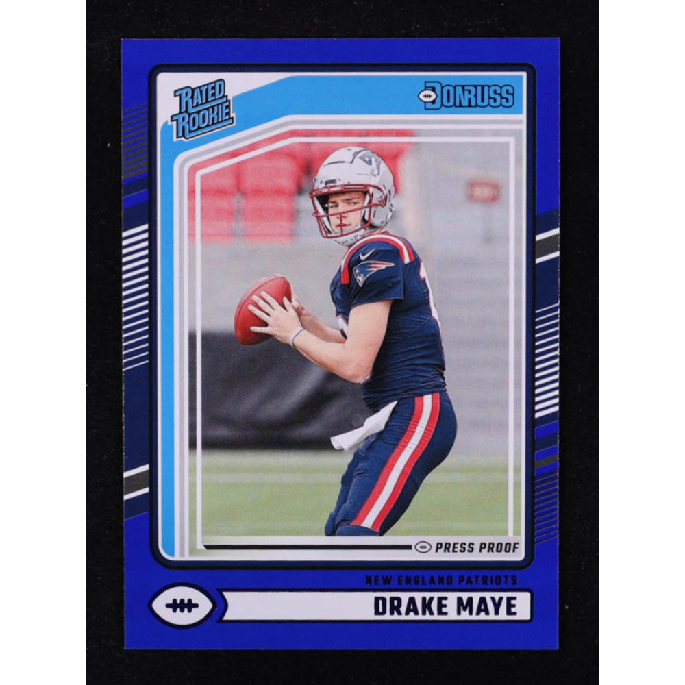 Drake Maye 2024 Donruss Press Proof Blue #379 RR RC at PristineAuction.com