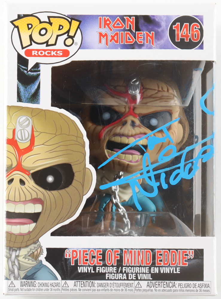 Nicko McBrain Signed "Iron Maiden" #146 Piece of Mind Eddie Funko Pop! Vinyl Figure (JSA) at PristineAuction.com Nicko McBrain Signed "Iron Maiden" #146 Piece of Mind Eddie Funko Pop! Vinyl Figure (JSA) at PristineAuction.com