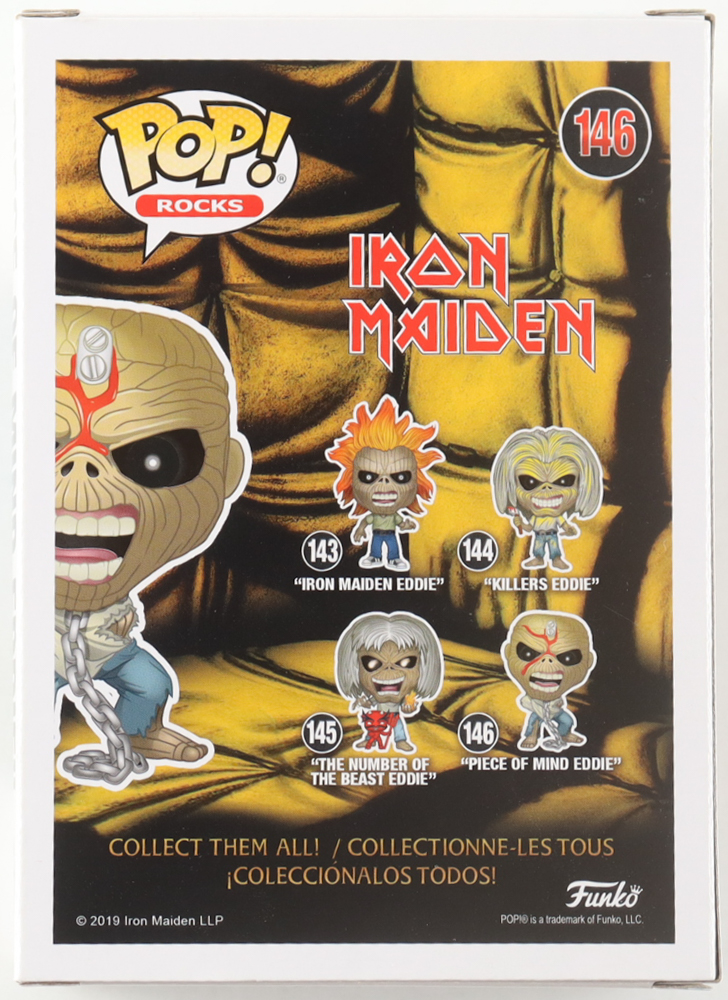 Nicko McBrain Signed "Iron Maiden" #146 Piece of Mind Eddie Funko Pop! Vinyl Figure (JSA) at PristineAuction.com Nicko McBrain Signed "Iron Maiden" #146 Piece of Mind Eddie Funko Pop! Vinyl Figure (JSA) at PristineAuction.com