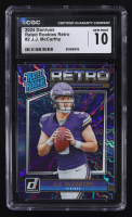J.J. McCarthy 2024 Donruss Rated Rookies Retro #2 RC (CGC 10) at PristineAuction.com