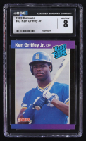 Ken Griffey Jr. 1989 Donruss Rated Rookie #33 RC (CGC 8) at PristineAuction.com