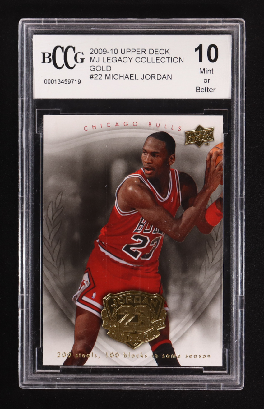 Michael Jordan 2009-10 Upper Deck Michael Jordan Legacy Collection Gold #22 (BCCG 10) at PristineAuction.com Michael Jordan 2009-10 Upper Deck Michael Jordan Legacy Collection Gold #22 (BCCG 10) at PristineAuction.com