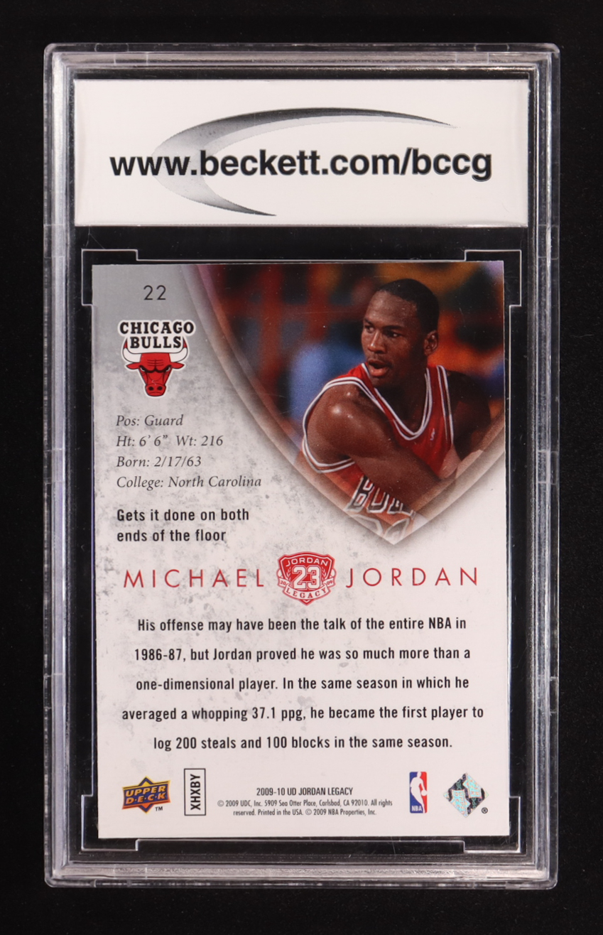 Michael Jordan 2009-10 Upper Deck Michael Jordan Legacy Collection Gold #22 (BCCG 10) at PristineAuction.com Michael Jordan 2009-10 Upper Deck Michael Jordan Legacy Collection Gold #22 (BCCG 10) at PristineAuction.com