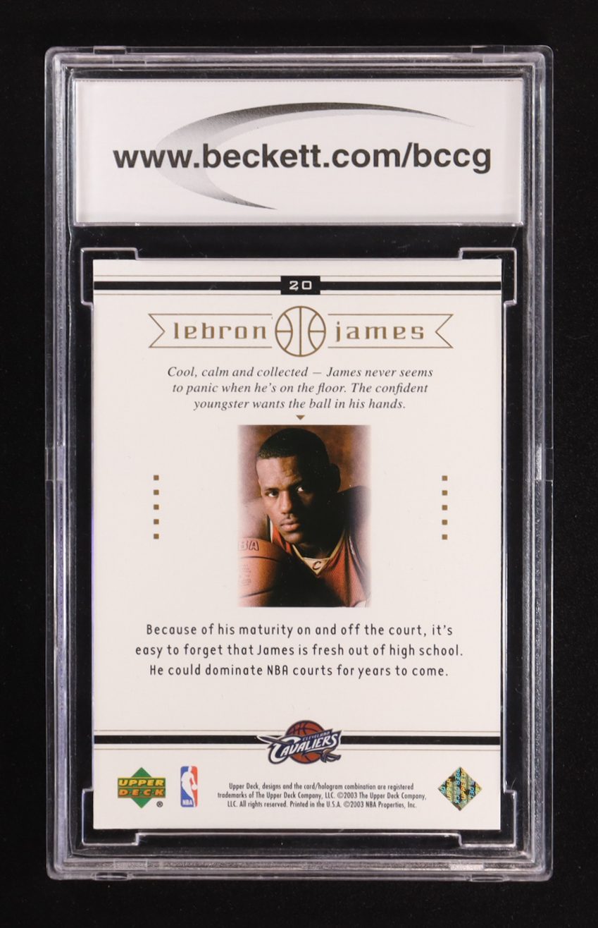 LeBron James 2003 Upper Deck LeBron James Box Set #20 RC (BCCG 10) at PristineAuction.com LeBron James 2003 Upper Deck LeBron James Box Set #20 RC (BCCG 10) at PristineAuction.com