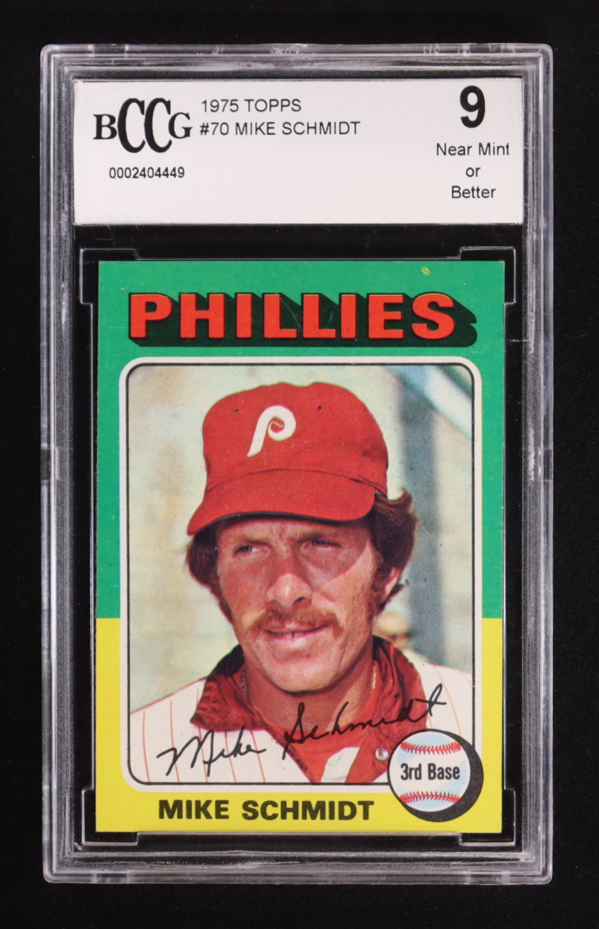 Mike Schmidt 1975 Topps #70 (BCCG 9) at PristineAuction.com Mike Schmidt 1975 Topps #70 (BCCG 9) at PristineAuction.com