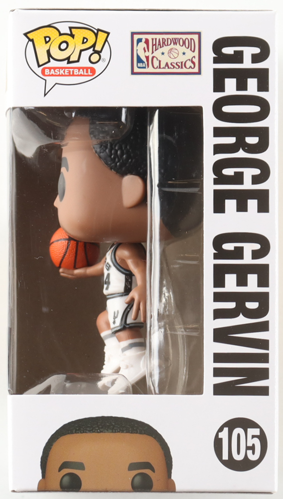 George Gervin Signed Spurs #105 Funko Pop! Vinyl Figure (Schwartz) at PristineAuction.com George Gervin Signed Spurs #105 Funko Pop! Vinyl Figure (Schwartz) at PristineAuction.com
