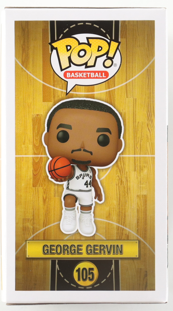 George Gervin Signed Spurs #105 Funko Pop! Vinyl Figure (Schwartz) at PristineAuction.com George Gervin Signed Spurs #105 Funko Pop! Vinyl Figure (Schwartz) at PristineAuction.com