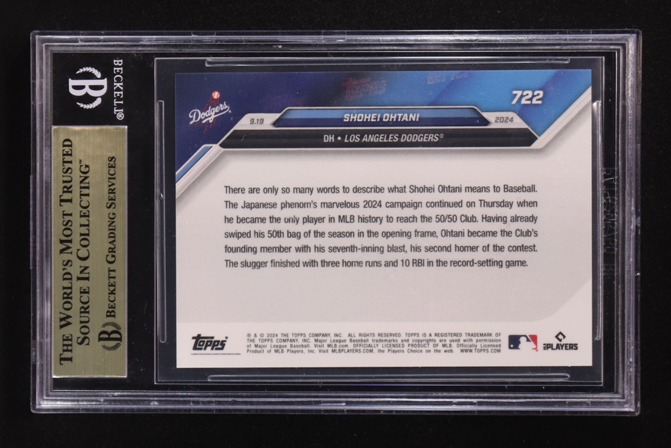 Shohei Ohtani 2024 Topps Now #722 (BGS 9.5) at PristineAuction.com Shohei Ohtani 2024 Topps Now #722 (BGS 9.5) at PristineAuction.com