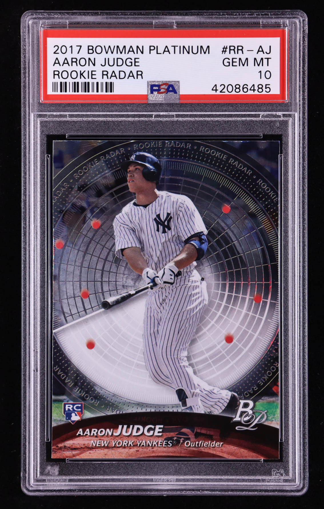 Aaron Judge 2017 Bowman Platinum Rookie Radar #RRAJ RC (PSA 10) at PristineAuction.com Aaron Judge 2017 Bowman Platinum Rookie Radar #RRAJ RC (PSA 10) at PristineAuction.com