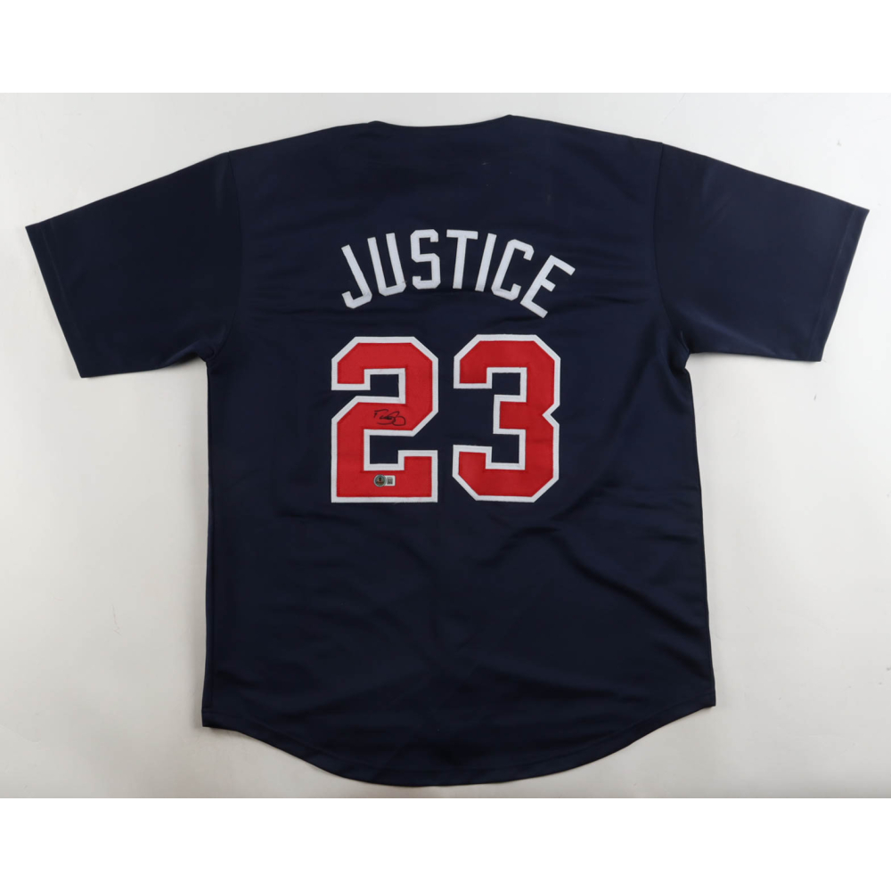 David Justice Signed Jersey (Beckett) at PristineAuction.com
