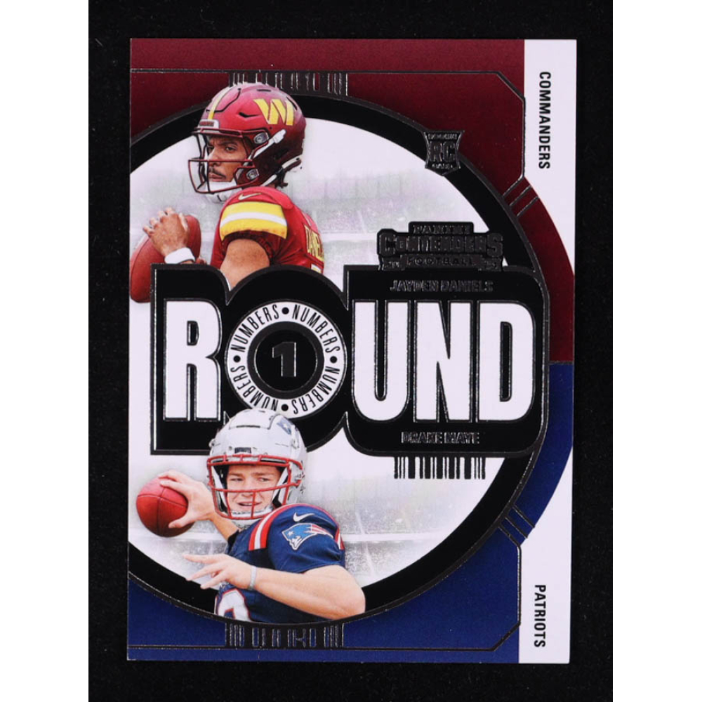 Drake Maye / Jayden Daniels 2024 Panini Contenders Round Numbers #1 RC at PristineAuction.com