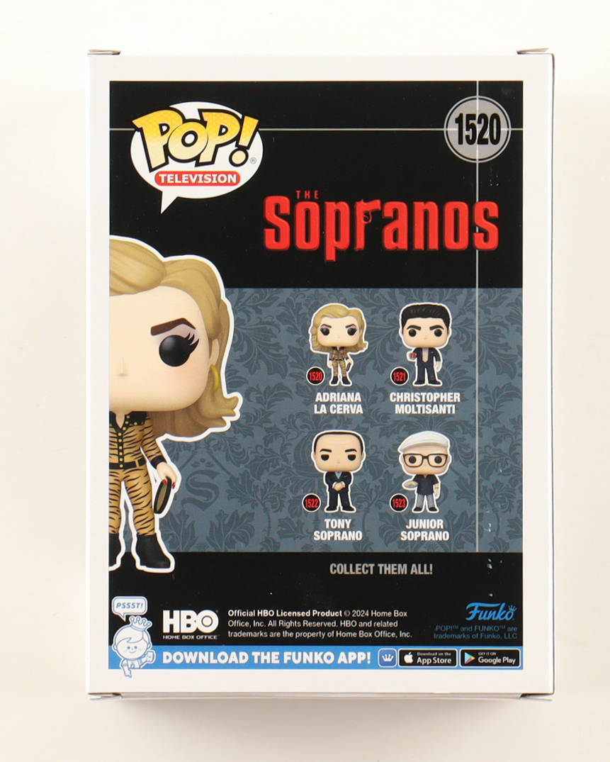 Drea de Matteo Signed "The Sopranos" #1520 Adriana La Cerva Funko Pop! Vinyl Figure (Beckett) at PristineAuction.com Drea de Matteo Signed "The Sopranos" #1520 Adriana La Cerva Funko Pop! Vinyl Figure (Beckett) at PristineAuction.com