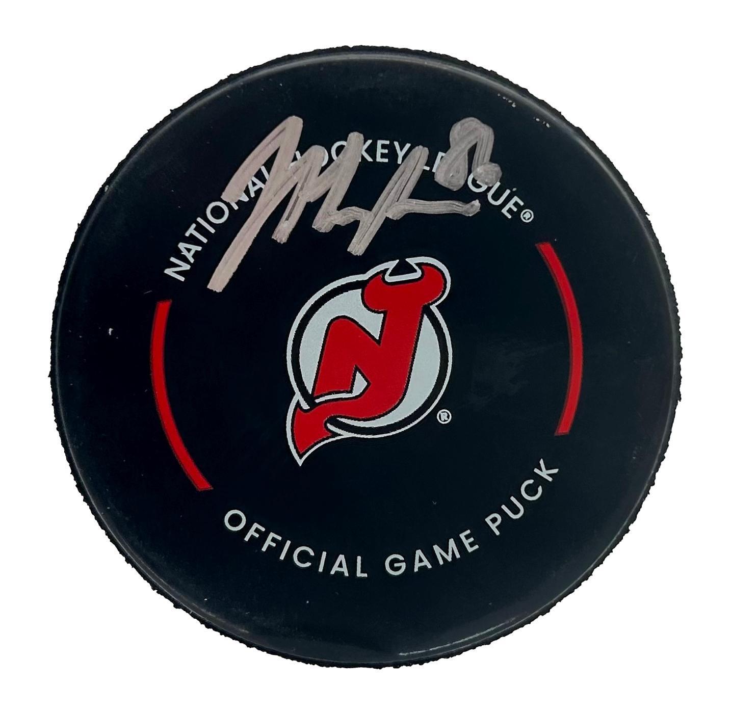 Jack Hughes Signed Devils Official Game Puck (Fanatics) at PristineAuction.com Jack Hughes Signed Devils Official Game Puck (Fanatics) at PristineAuction.com