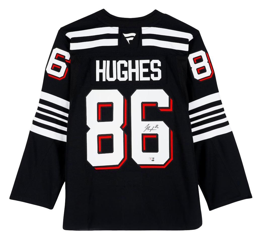 Jack Hughes Signed Devils Alternate Fanatics Premium Jersey (Fanatics) at PristineAuction.com Jack Hughes Signed Devils Alternate Fanatics Premium Jersey (Fanatics) at PristineAuction.com