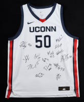 2025 - 2026 UConn Huskies Nike Authentic Jersey Team-Signed by (14) with Dan Hurley, Solo Ball, Alex Karaban, Braylon Mullins (JSA) at PristineAuction.com
