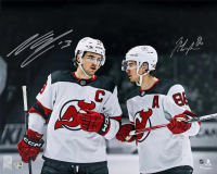 Jack Hughes & Nico Hischier Signed Devils 16x20 Photo (Fanatics) at PristineAuction.com