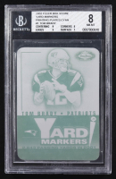 Tom Brady 2002 Fleer Box Score Yard Markers Printing Plates Cyan #1 #1/1 (BGS 8) at PristineAuction.com