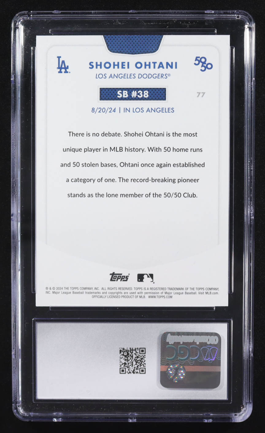 Shohei Ohtani 2024 Topps 50/50 Ohtani #77 (CGC 9.5) at PristineAuction.com Shohei Ohtani 2024 Topps 50/50 Ohtani #77 (CGC 9.5) at PristineAuction.com