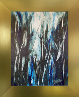 Mark Lewis Original Custom Framed Abstract Painting On Canvas (Lewis) at PristineAuction.com