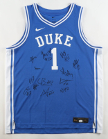 2025 - 2026 Duke Blue Devils Nike Authentic Jersey Team-Signed by (13) with Cameron Boozer, Isaiah Evans, Caleb Foster, Patrick Ngongba (JSA) at PristineAuction.com