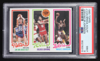 Larry Bird RC / Julius Erving / Magic Johnson RC 1980-81 Topps #6 (PSA 9) at PristineAuction.com