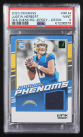 Justin Herbert 2020 Donruss Rookie Phenom Jerseys Green #3 RC (PSA 9) at PristineAuction.com