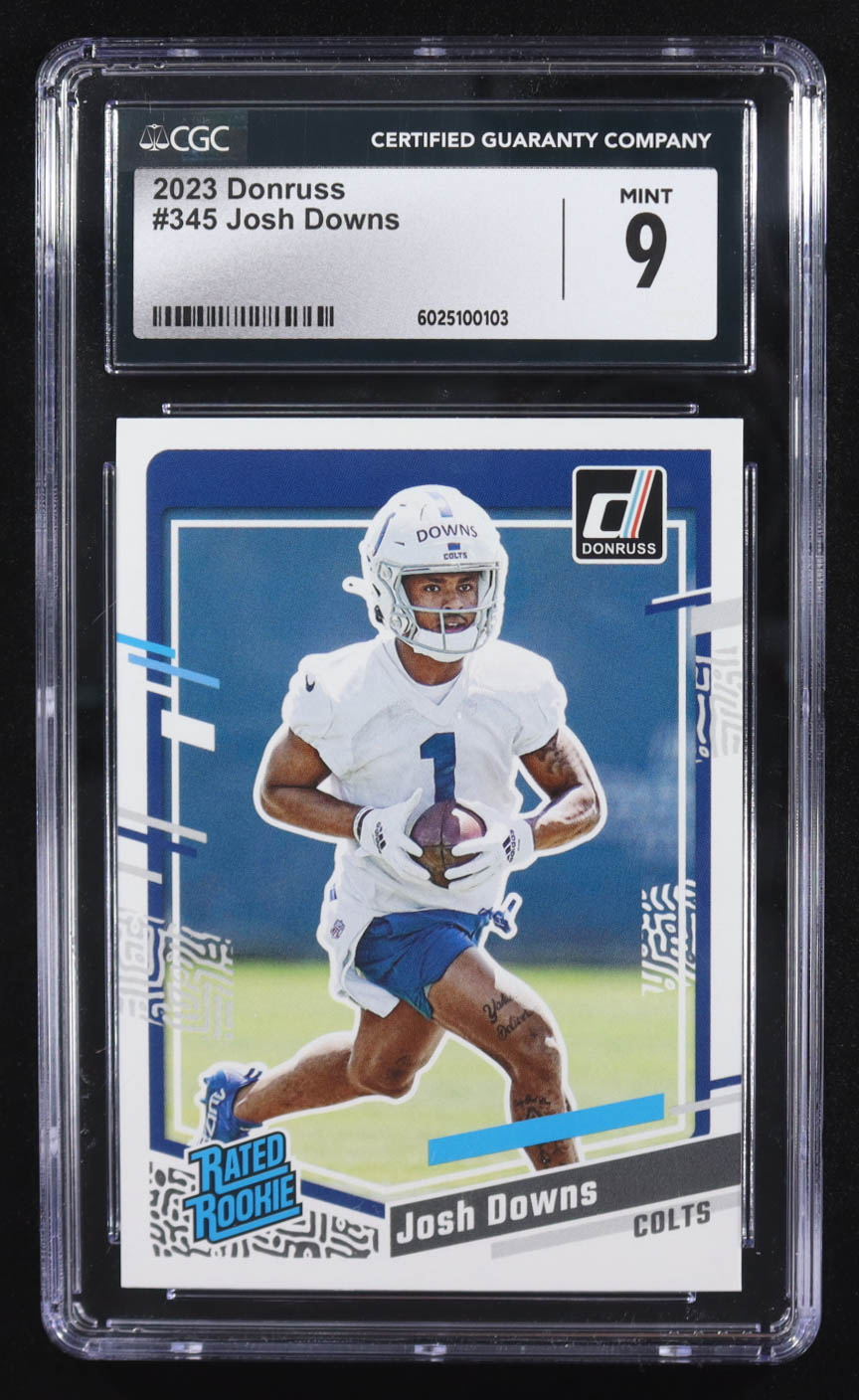 Josh Downs 2023 Donruss #345 RC (CGC 9) at PristineAuction.com Josh Downs 2023 Donruss #345 RC (CGC 9) at PristineAuction.com