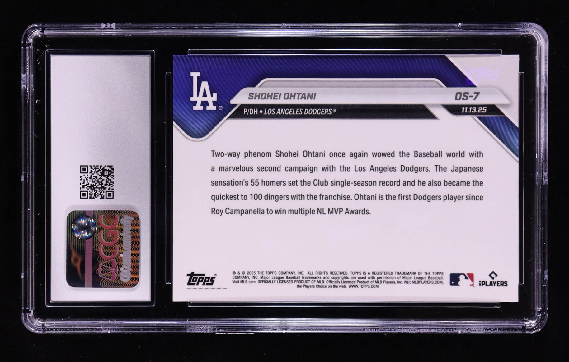 Shohei Ohtani 2025 Topps Now Off-Season #OS7 (CGC 10) at PristineAuction.com Shohei Ohtani 2025 Topps Now Off-Season #OS7 (CGC 10) at PristineAuction.com