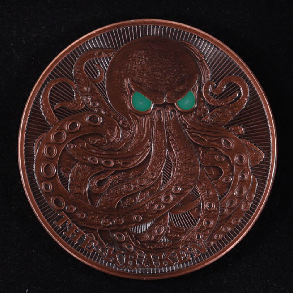 The Kranken 5 Ounce .999 Fine Copper Bullion Round at PristineAuction.com