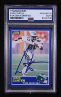 Cris Carter Signed 1989 Score #72 RC (PSA) at PristineAuction.com