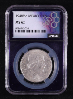 1948-Mo Mexico Peso .500 Fine Silver Coin (NGC MS62) at PristineAuction.com