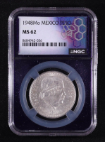 1948-Mo Mexico Peso .500 Fine Silver Coin (NGC MS62) at PristineAuction.com