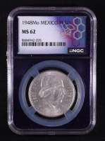 1948-Mo Mexico Peso .500 Fine Silver Coin (NGC MS62) at PristineAuction.com