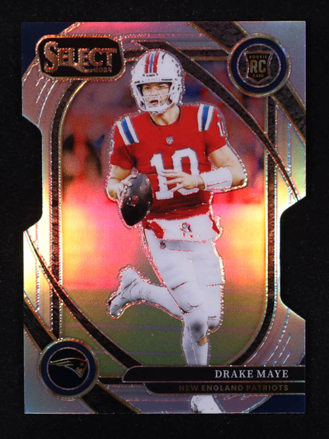 Drake Maye 2024 Select Prizm Silver Die Cut #218 RC at PristineAuction.com Drake Maye 2024 Select Prizm Silver Die Cut #218 RC at PristineAuction.com