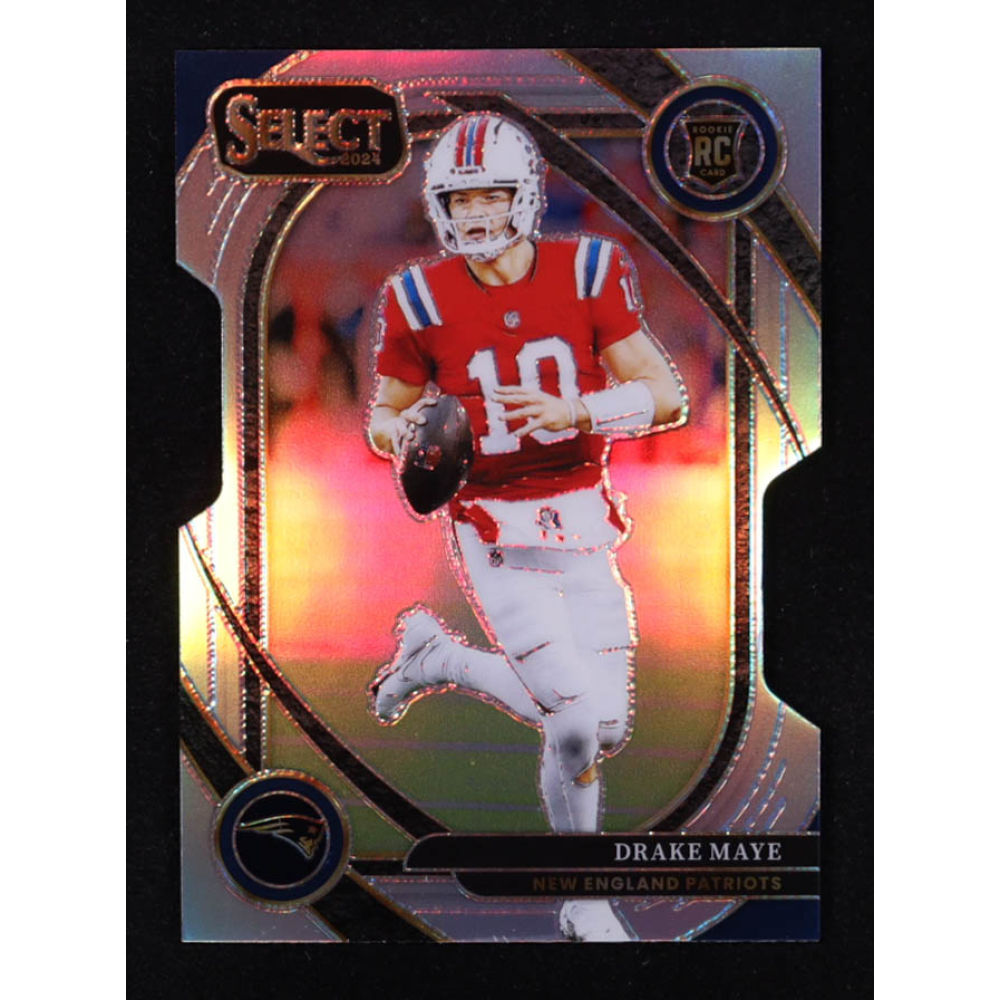 Drake Maye 2024 Select Prizm Silver Die Cut #218 RC at PristineAuction.com