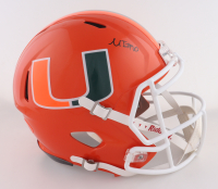 Malachi Toney Signed Miami Hurricanes Full-Size Speed Helmet (JSA) at PristineAuction.com