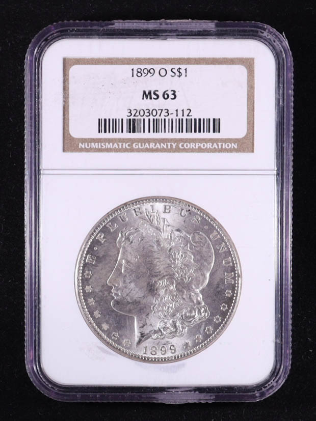 1899-O Morgan Silver $1 Dollar (NGC MS63) at PristineAuction.com 1899-O Morgan Silver $1 Dollar (NGC MS63) at PristineAuction.com