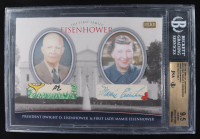 Dwight D. Eisenhower / Mamie Eisenhower 2015 The Bar Cut Autographs The First Family #TBFFDE01 #1/1 (BGS 9.5) at PristineAuction.com