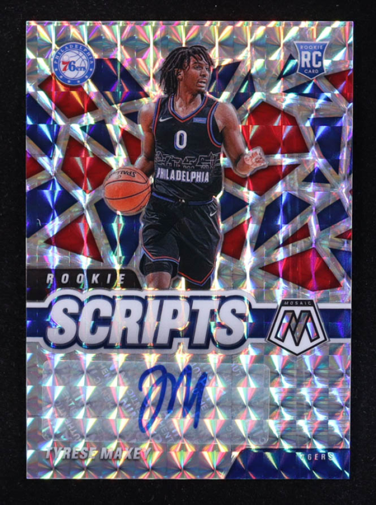 Tyrese Maxey 2020-21 Panini Mosaic Rookie Scripts #17 RC