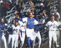 1986 Mets 16x20 Photo Signed by (25) with Dwight "Doc" Gooden, Darryl Strawberry, Ray Knight, Sid Fernandez (JSA) at PristineAuction.com
