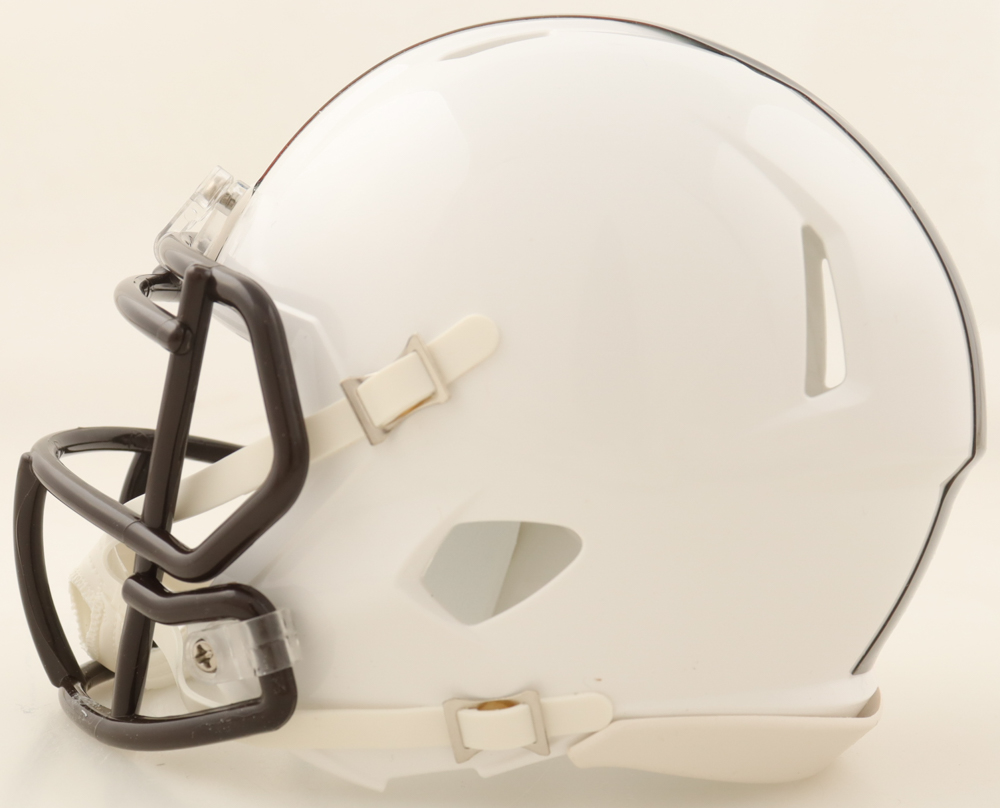 Quinshon Judkins Signed Browns Alternate Speed Mini Helmet (Beckett) at PristineAuction.com Quinshon Judkins Signed Browns Alternate Speed Mini Helmet (Beckett) at PristineAuction.com