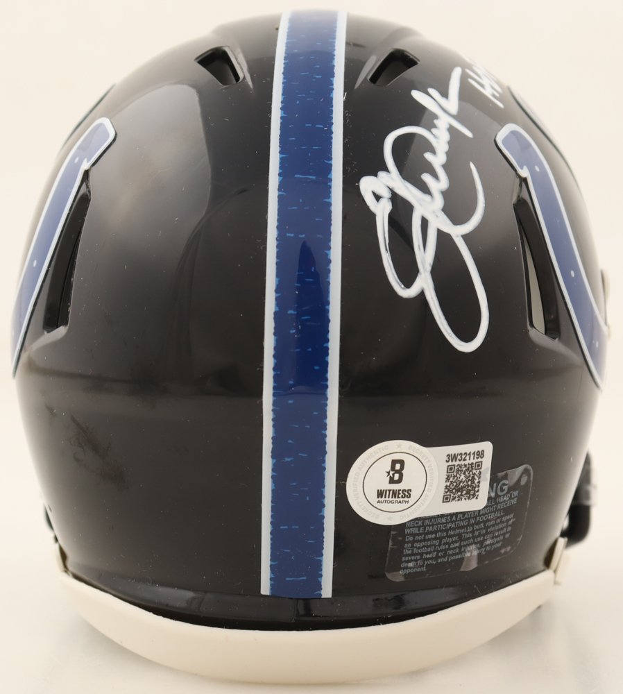 Eric Dickerson Signed Colts Alternate Speed Mini Helmet Inscribed "HOF 99" (Beckett) at PristineAuction.com Eric Dickerson Signed Colts Alternate Speed Mini Helmet Inscribed "HOF 99" (Beckett) at PristineAuction.com