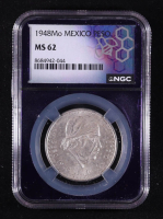 1948-Mo Mexico Peso .500 Fine Silver Coin (NGC MS62) at PristineAuction.com