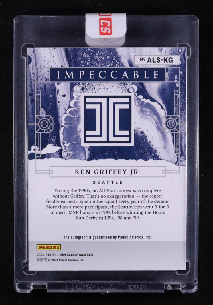 Ken Griffey Jr. 2024 Panini Impeccable All-Star Selections Auto #ALS-KG at PristineAuction.com Ken Griffey Jr. 2024 Panini Impeccable All-Star Selections Auto #ALS-KG at PristineAuction.com