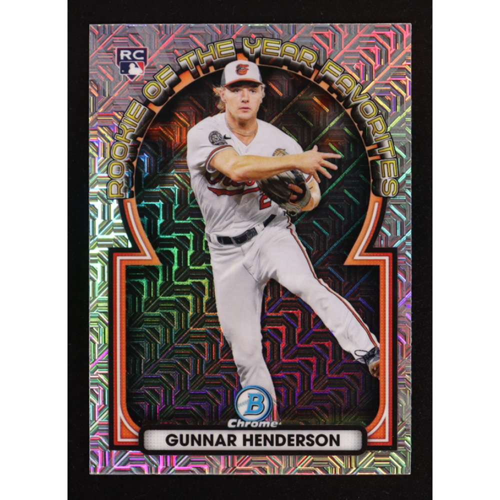 Gunnar Henderson 2023 Bowman Chrome Mega Box Rookie of the Year Favorites #ROYF15 RC at PristineAuction.com