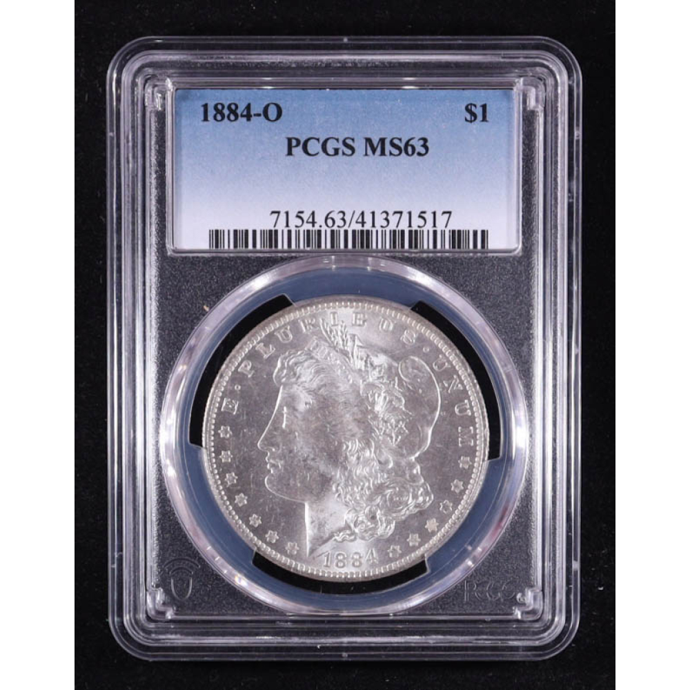 1884-O Morgan Silver $1 Dollar (PCGS MS63) at PristineAuction.com