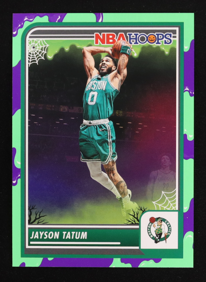 Jayson Tatum 2023-24 Hoops Haunted Hoops Slime #265 at PristineAuction.com Jayson Tatum 2023-24 Hoops Haunted Hoops Slime #265 at PristineAuction.com