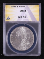 1886 Morgan Silver $1 Dollar (ANACS MS61) at PristineAuction.com