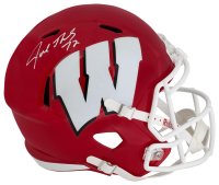 Joe Thomas Signed Wisconsin Badgers Full-Size Flash Alternate Speed Helmet (Schwartz) at PristineAuction.com